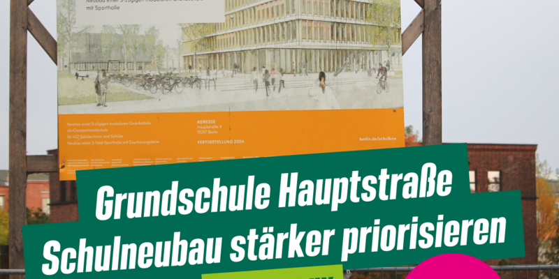 Baustellenschild von Grundschule Hauptschule