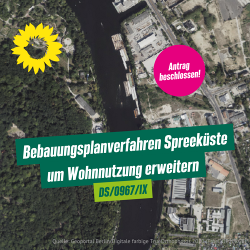 Luftaufname vom Baugebiet Spreeküste