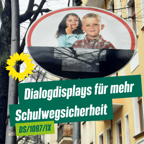 Dialogdisplay, darauf ein Junge und ein Mädchen
