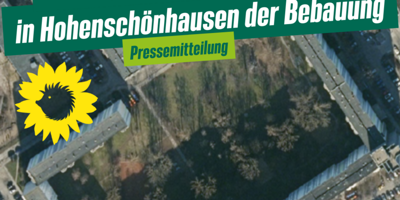 Luftaufnahme des grünen Innenhofes an der Barther Straße