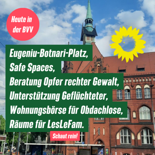 Rathaus mit den Themen der Januar-BVV