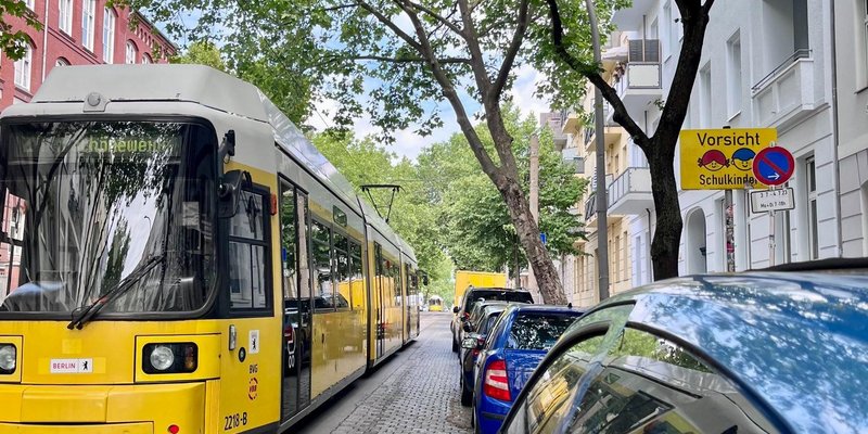 Bild von der verheerenden Verkehrssituation in der Siegfriedstraße