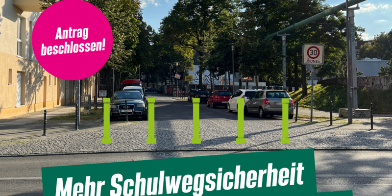 Einfahrt zur Wönnichstraße mit grafisch dargestellten Modalfiltern