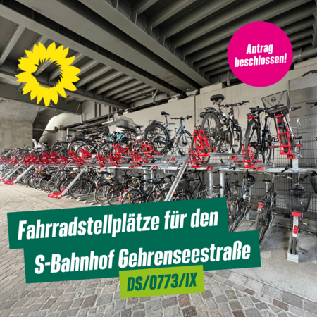 Überdachte Stellplätze am S-Bahnhof Ostkreuz als Beispiel